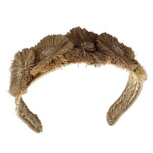 Artett Sunflower Iraca Headband in Natural